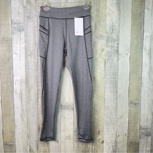 Leggings Park Gray S/M Cropped Leggings Side Pockets